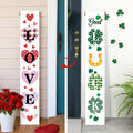 Two Sided Valentines St Patricks Day Porch Sign - Reversible Holiday