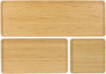 BambooMN Rectangular Nested Bamboo Serving Trays - 3 Size Set