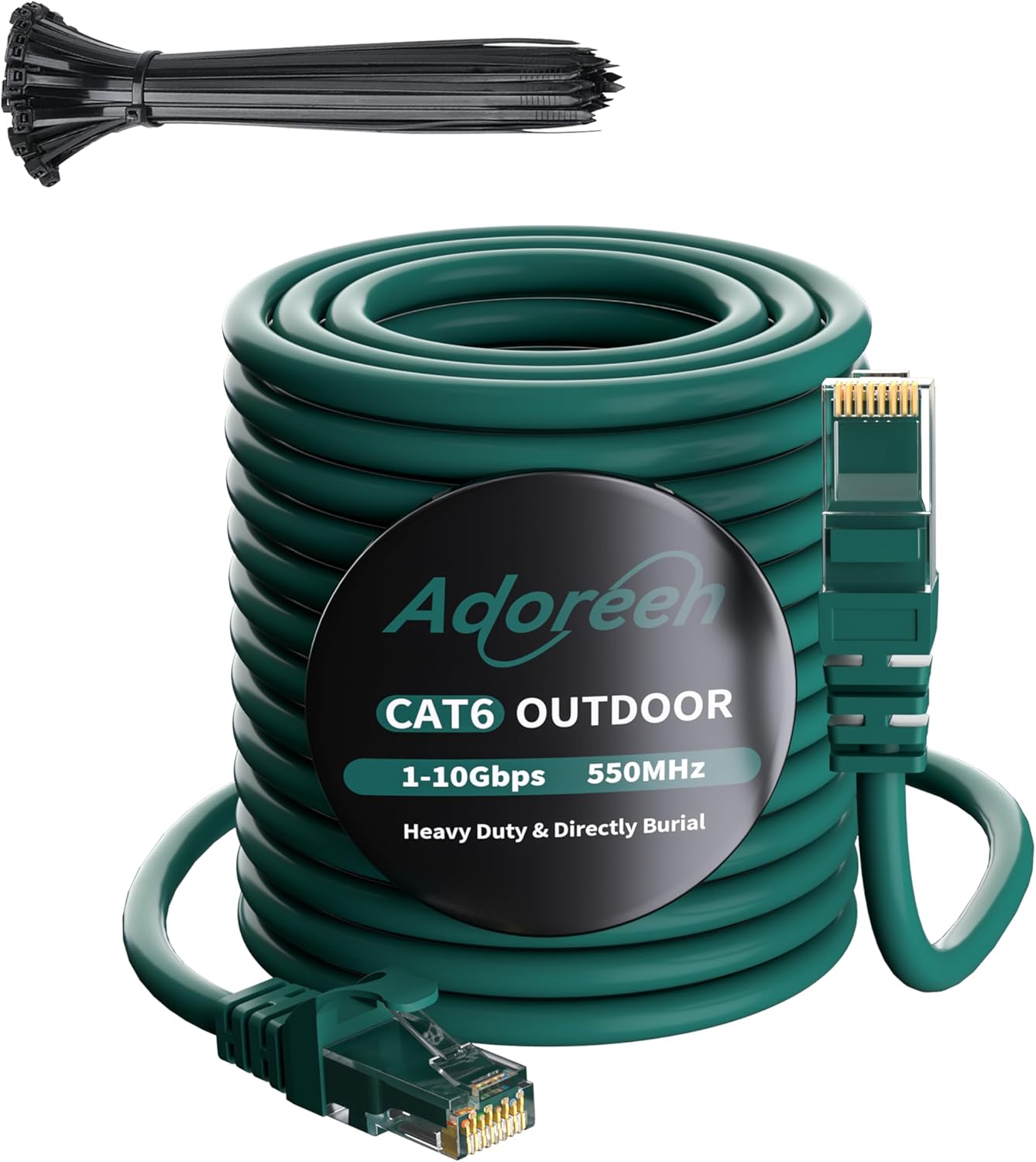 Adoreen Cat 6 Outdoor Ethernet Cable 300 Ft for High Speed Use
