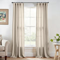 jinchan Linen Blend Clost Curtains 96 in Length 2 Panels - Soft Light