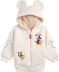 Disney Character Zip Up Hoodie for Kids - Cozy Faux Sherpa