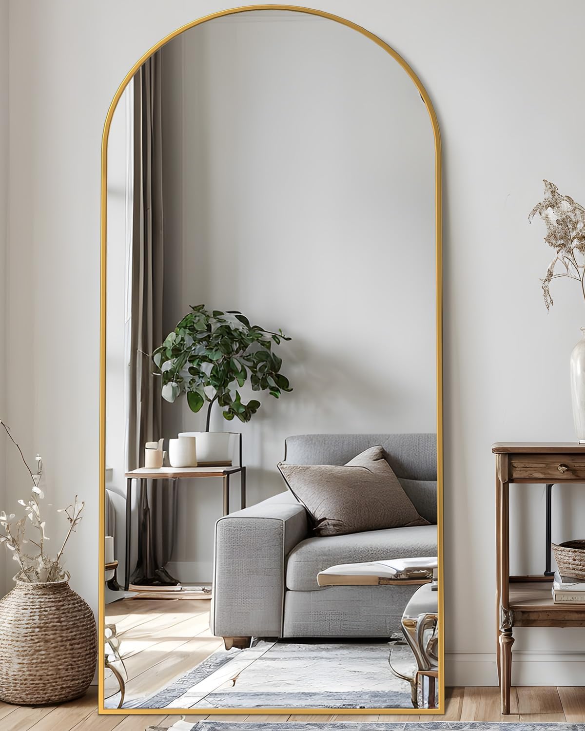 Full Length Mirror with Arched Design for Stylish Reflection