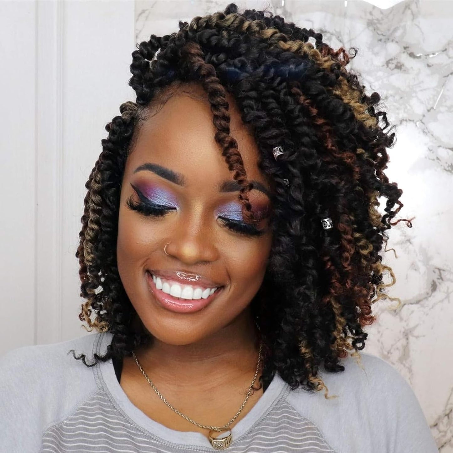 Tiana Passion Twist Hair - 10 Inch Pre-Looped Crochet Braids
