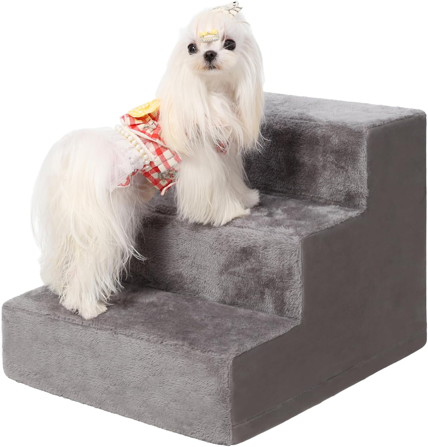 Dog Stairs for Small Dogs - 3-Step Pet Stairs for Couches