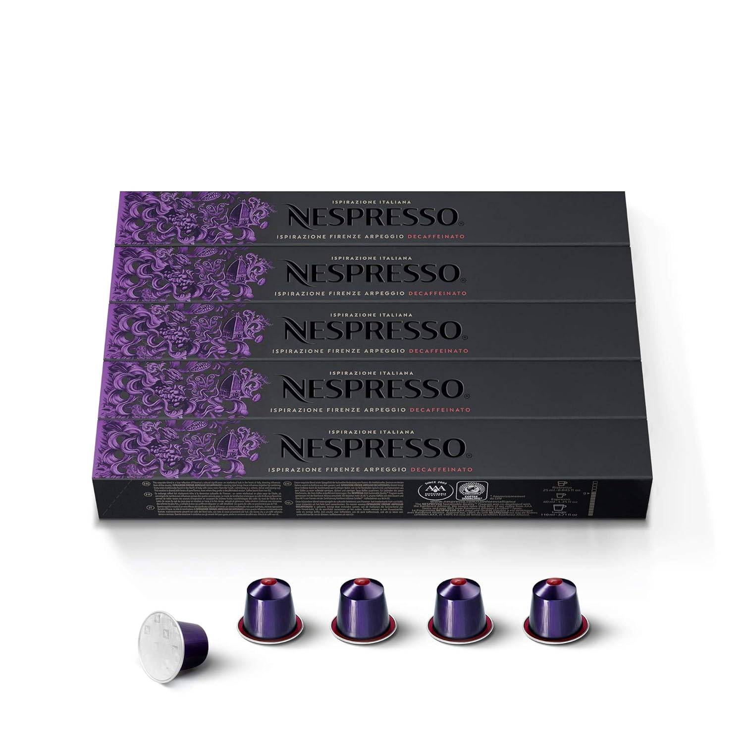 Decaf Dark Roast Nespresso Pods, 50-Count
