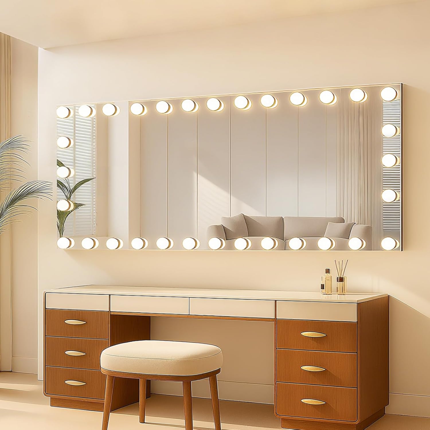 WTYY LED Bathroom Mirror with Lights - 72x32 Hollywood Style