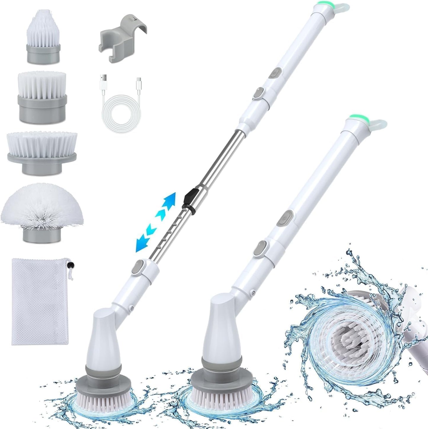 Electric Spin Scrubber with Dual Speeds for Effortless Cleaning