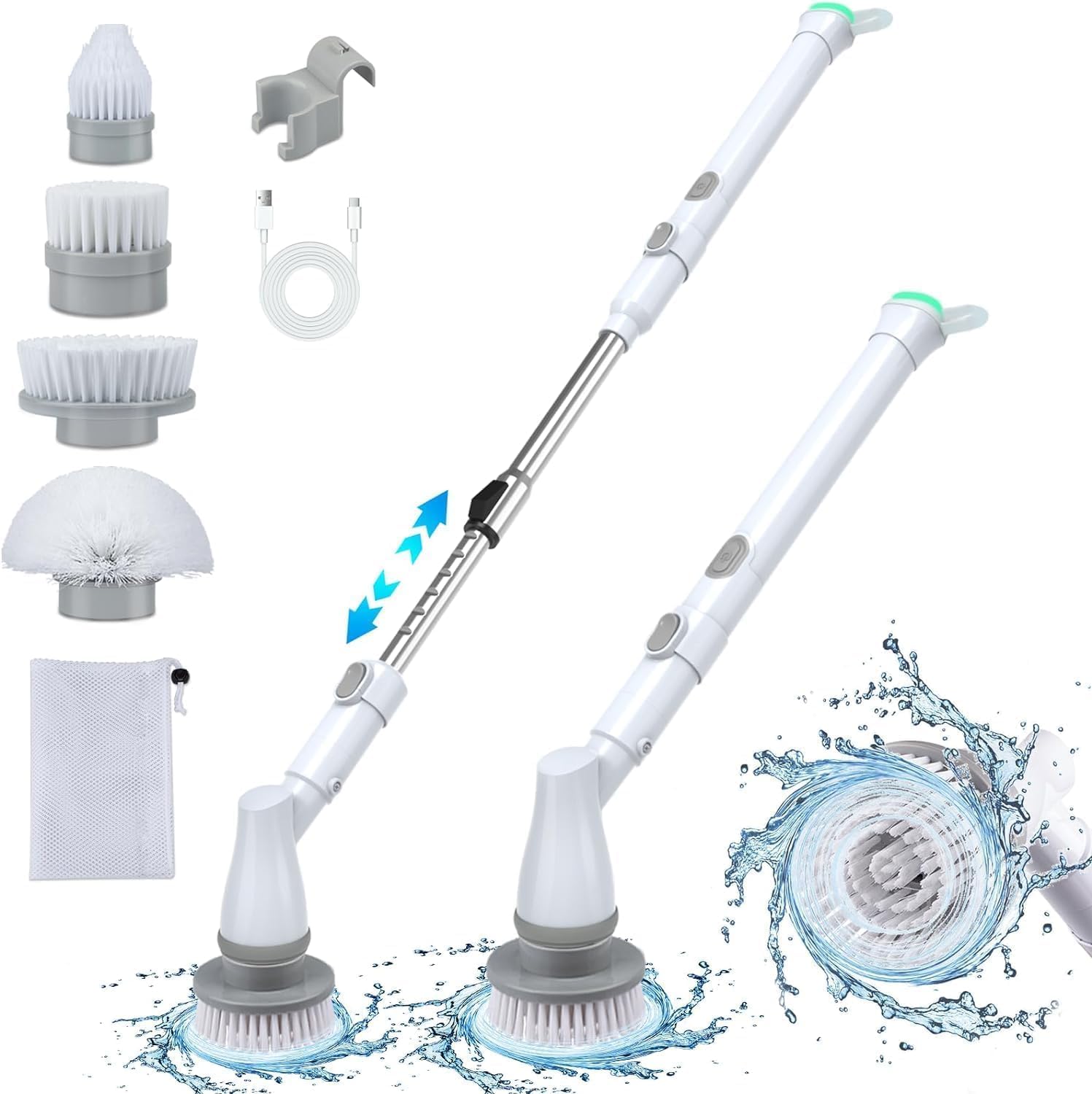 Electric Spin Scrubber with Dual Speeds for Effortless Cleaning