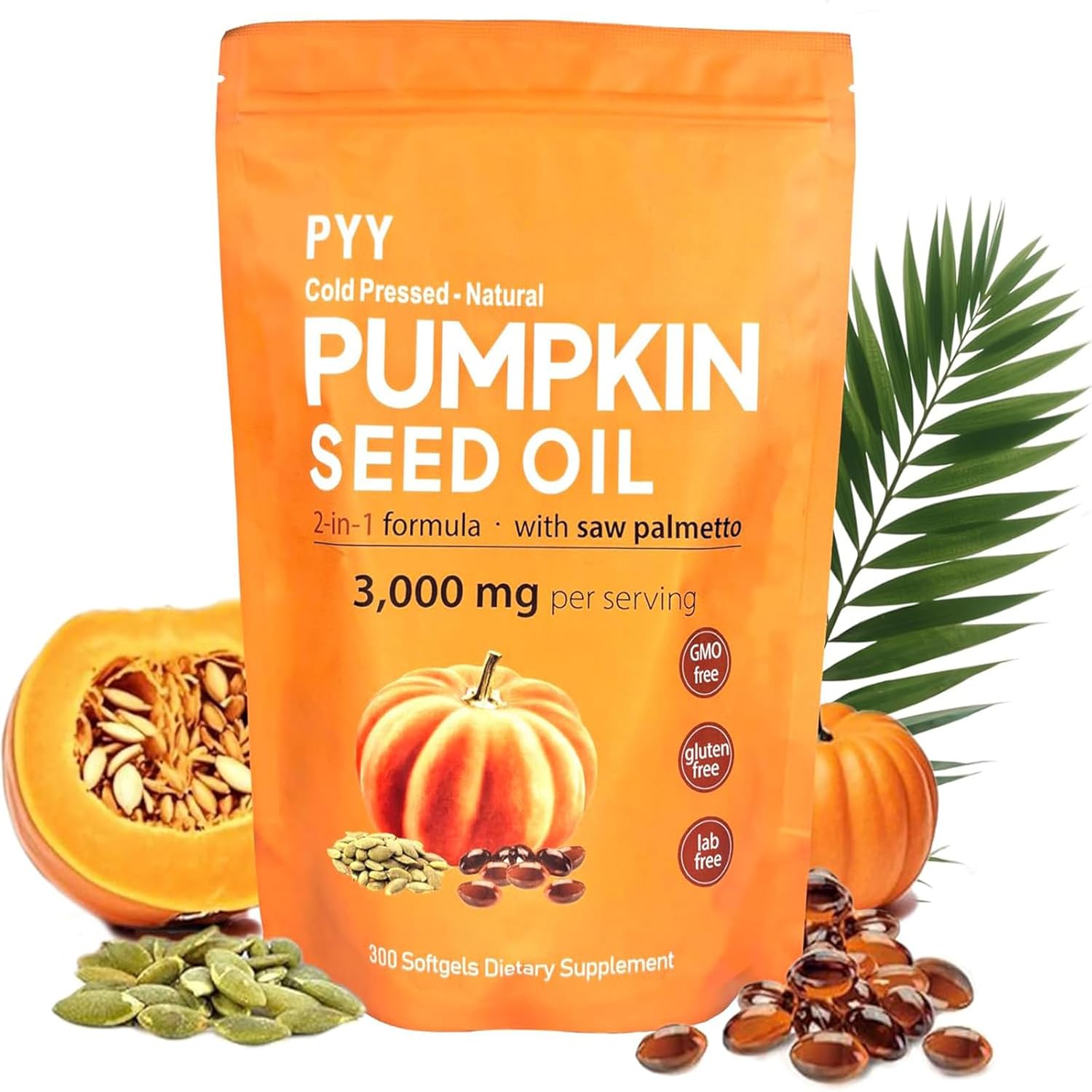 PYY Cold-Pressed Pumpkin Seed Oil Softgels for Health Support