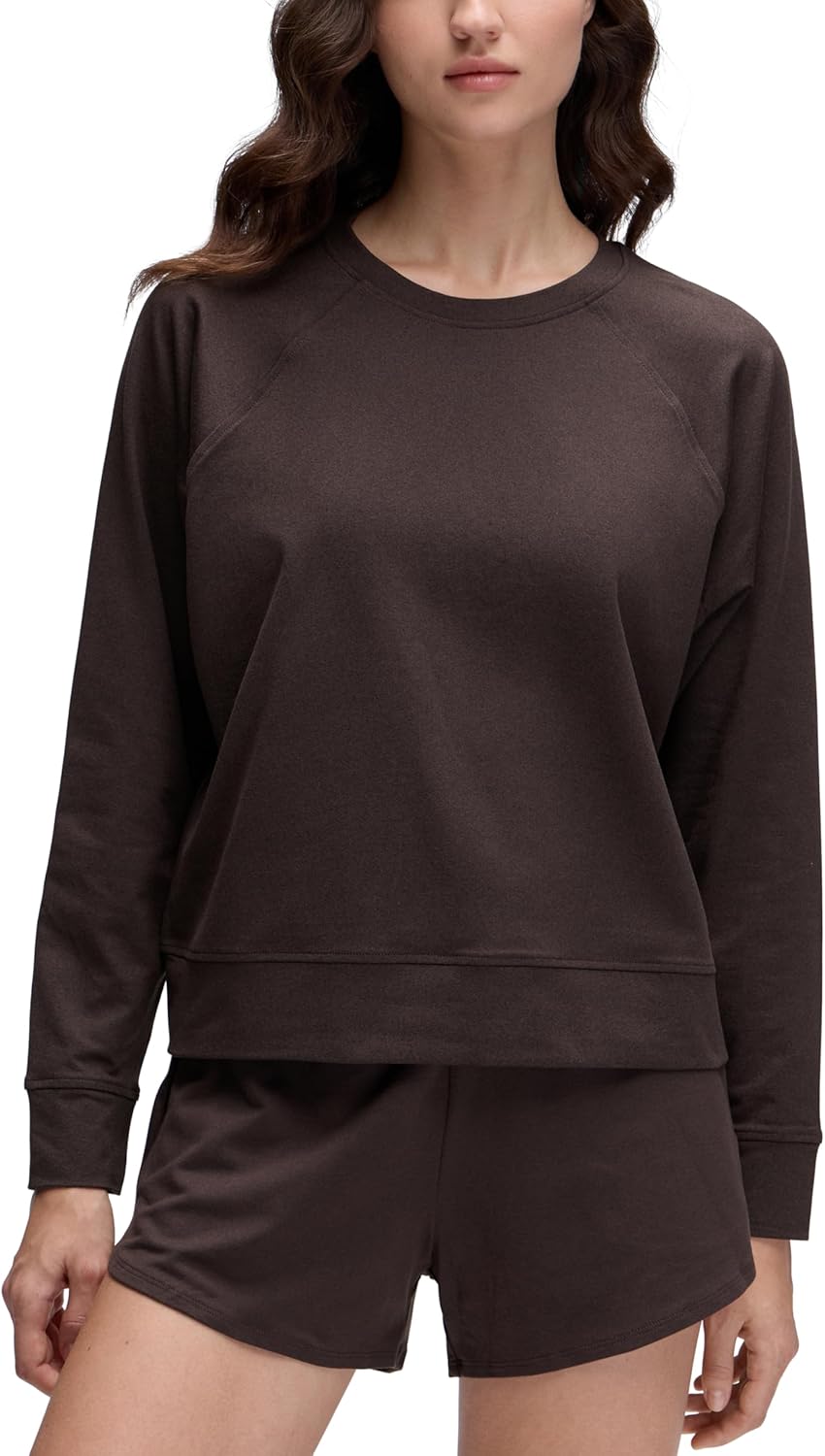 CRZ YOGA Cloud Jersey Pullover Sweatshirt for Women Casual Tops