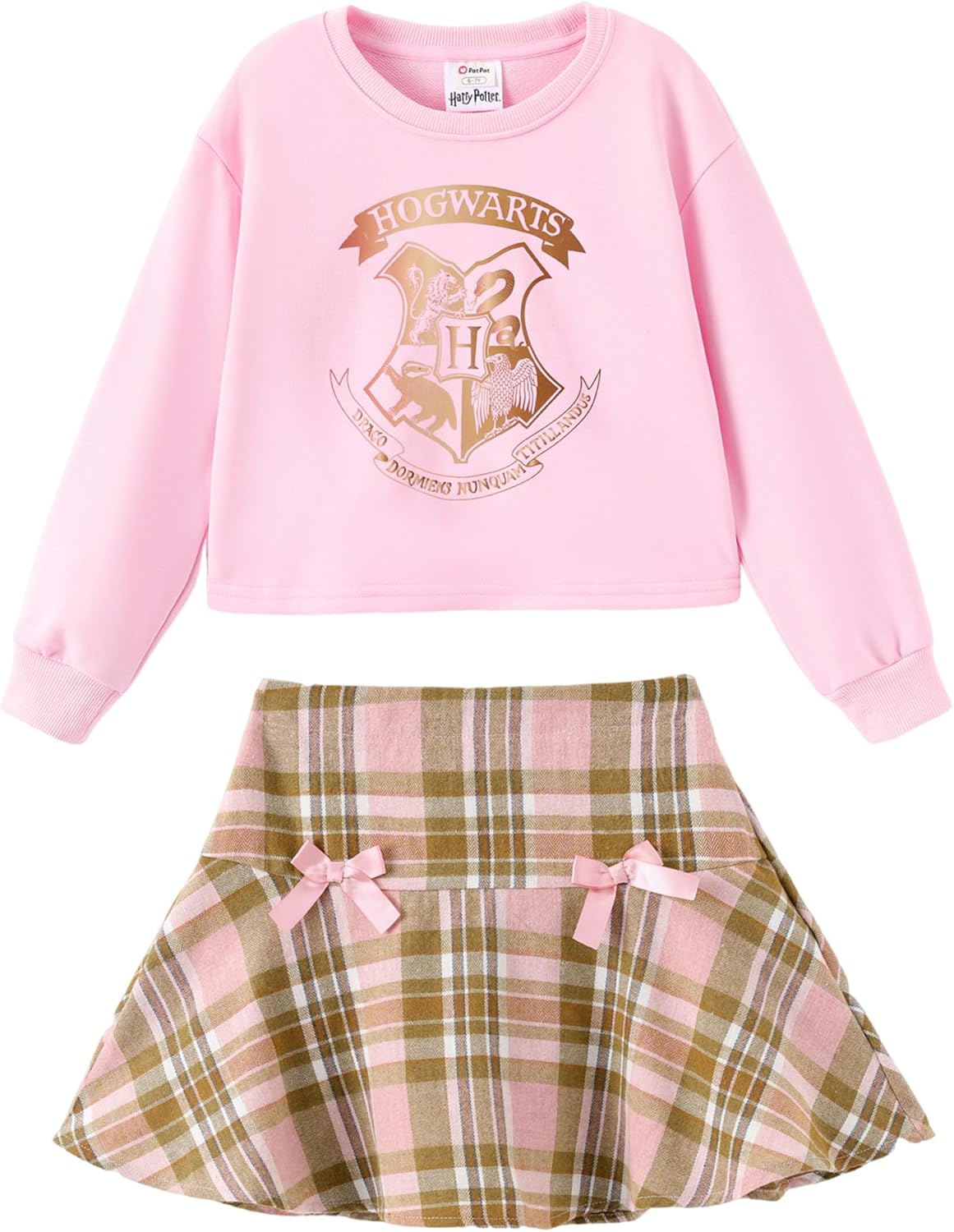 Harry Potter Girls Clothes Gryffindor Owl Sweatshirts & Skirt Set