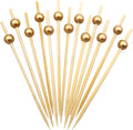 Gold Pearl Cocktail Picks 200 PCS - Food Decor Essential