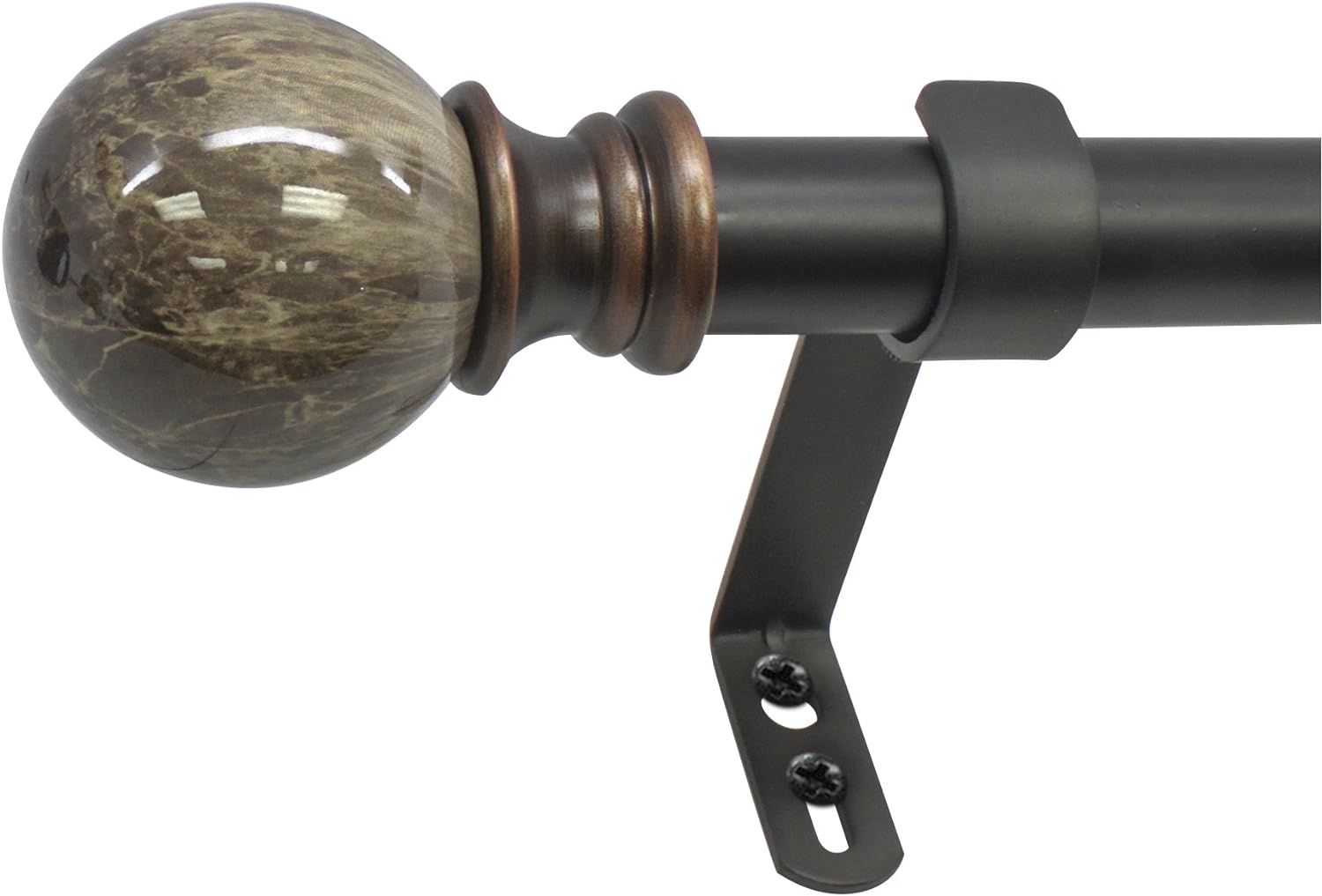 Decopolitan Marble Ball Drapery Rod Set 18-36 - Elegant!