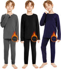 Boys Fleece Lined Thermal Underwear Set - Soft Base Layer
