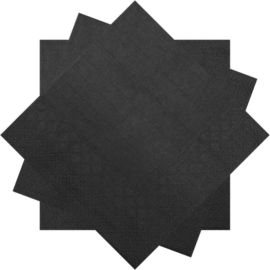 300 Black Cocktail Napkins - Elegantly Disposable
