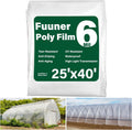 Greenhouse Plastic Sheeting 6 Mil 25 x 40 ft - Heavy Duty Clear Cover