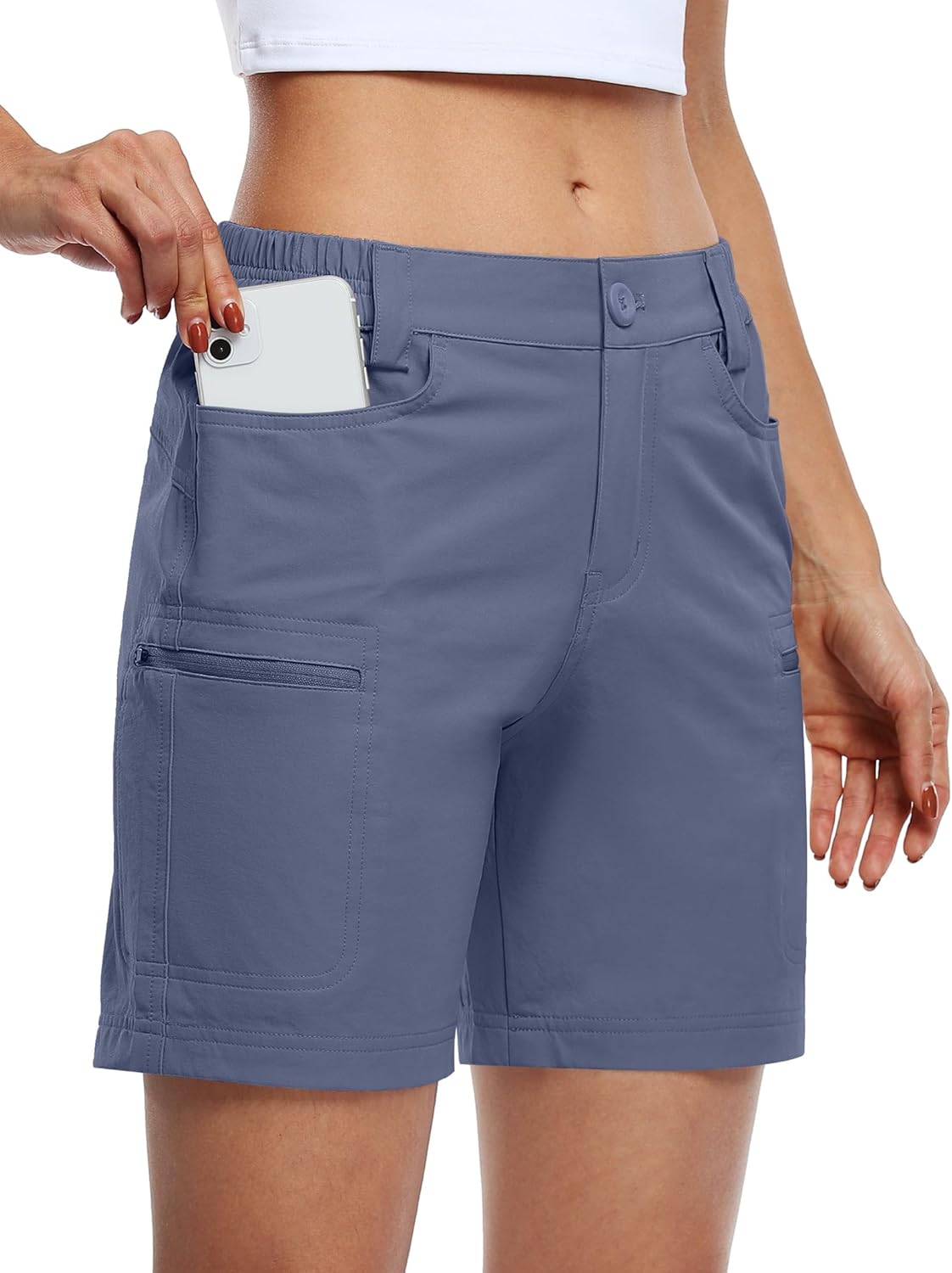 Willit Women's Hiking Golf Shorts with Cargo Pockets for Summer
