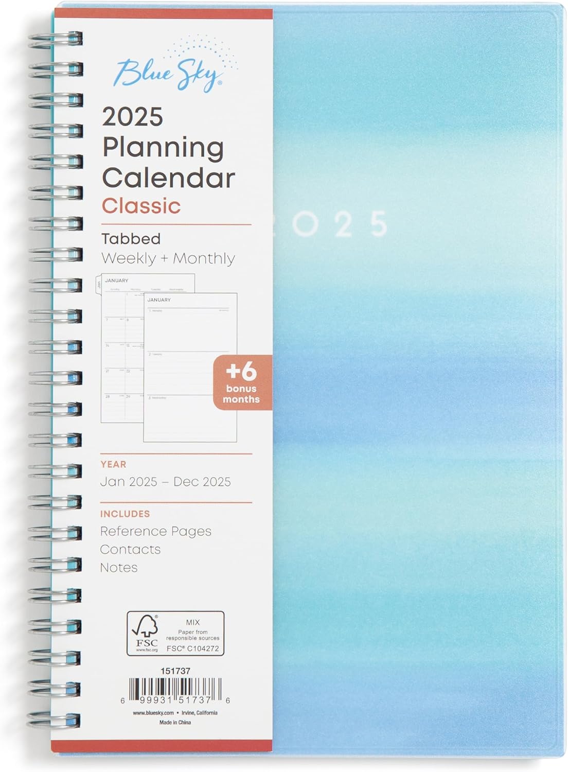 Blue Sky 2025 Planner Calendar - Stay Organized in Style!