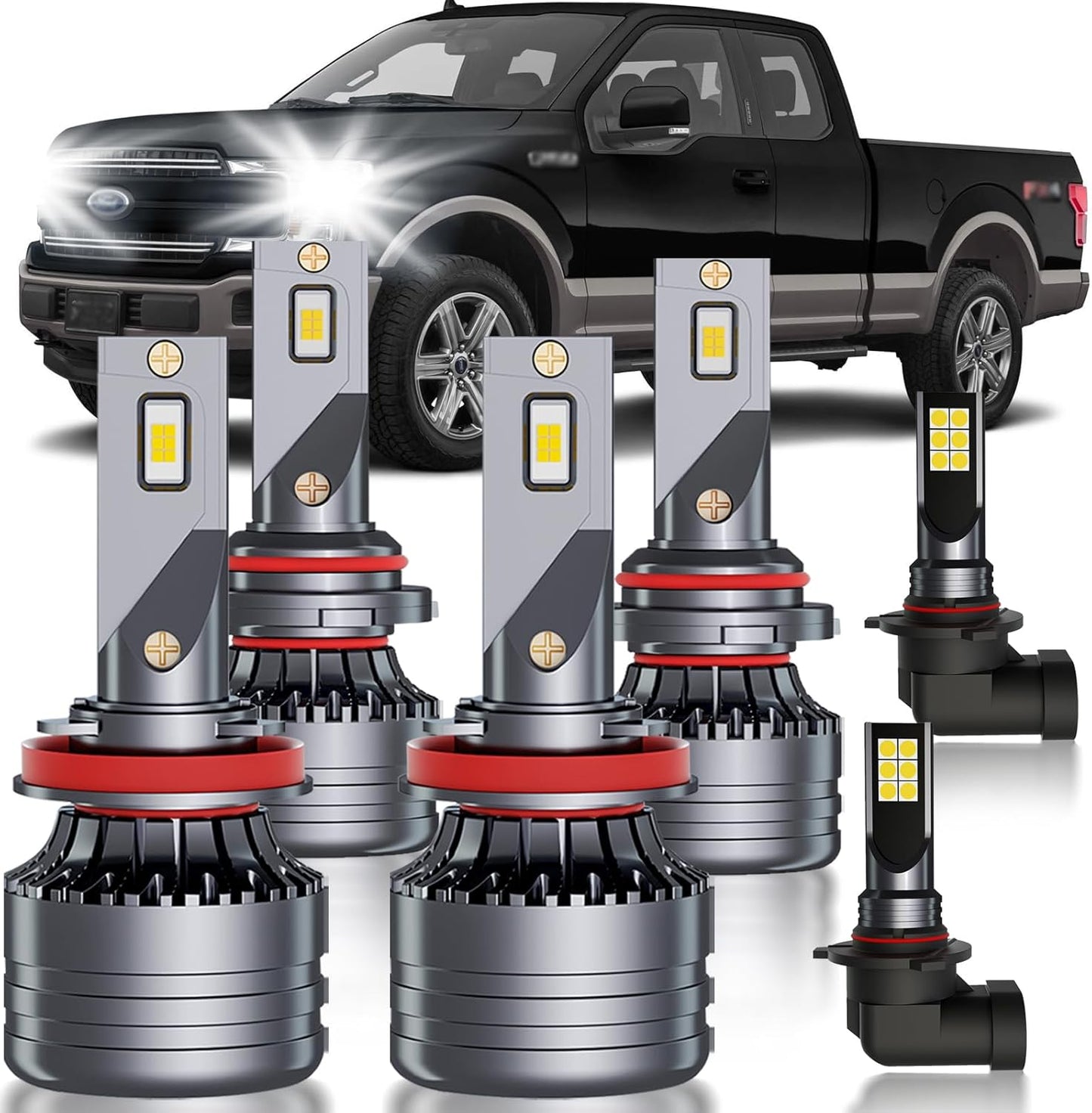 Super Bright Fog Lights Bulbs Combo for Ford F150 2015-2023