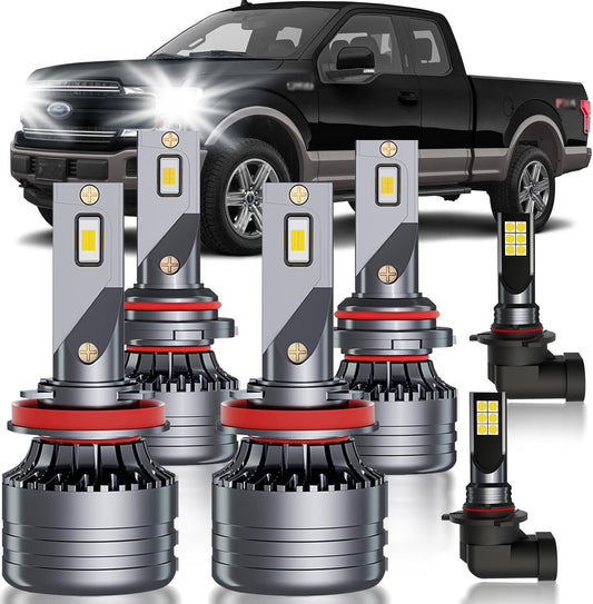 Super Bright Fog Lights Bulbs Combo for Ford F150 2015-2023