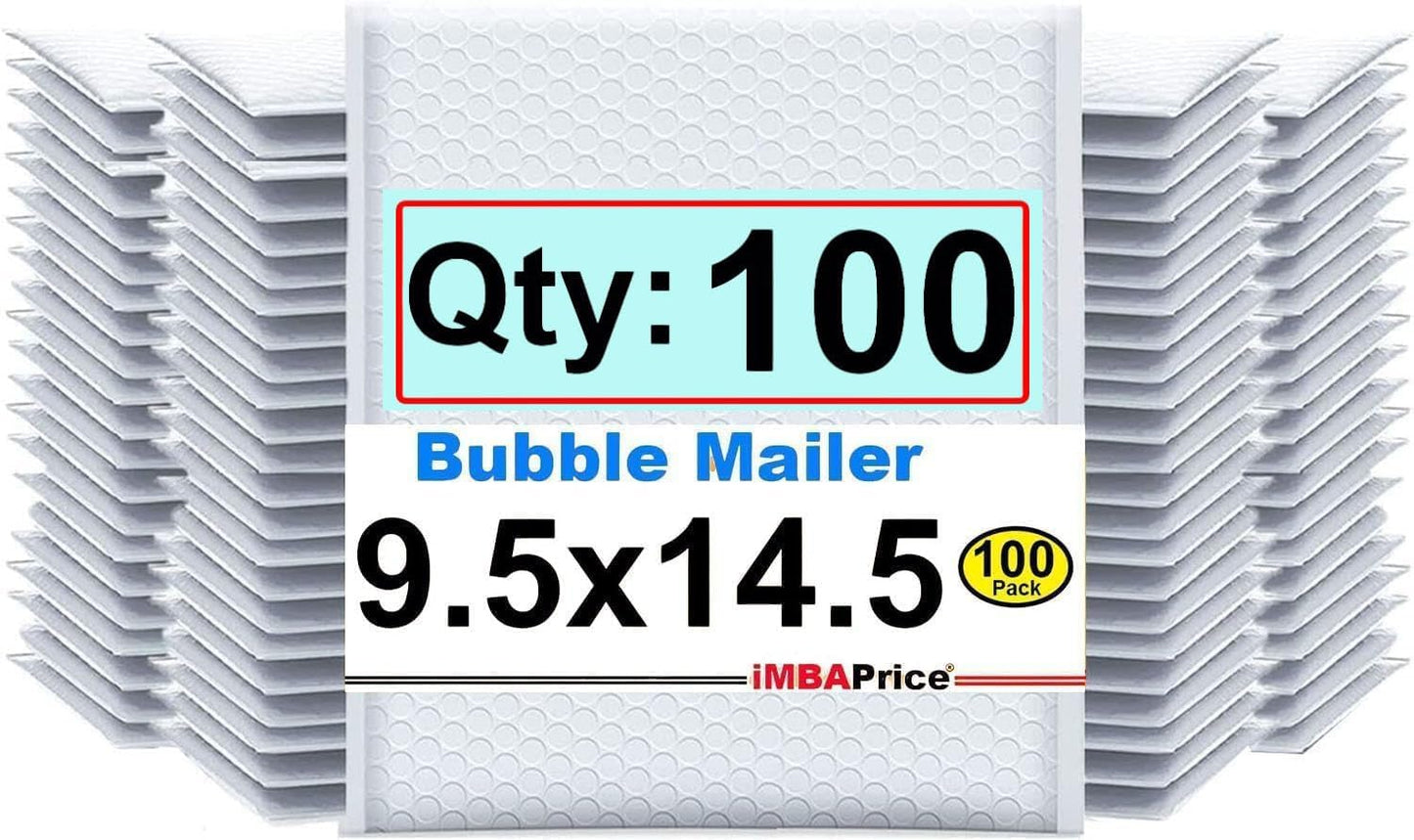 iMBAPrice 9.5x14.5 Inches Poly Bubble Mailers for Safe Shipping