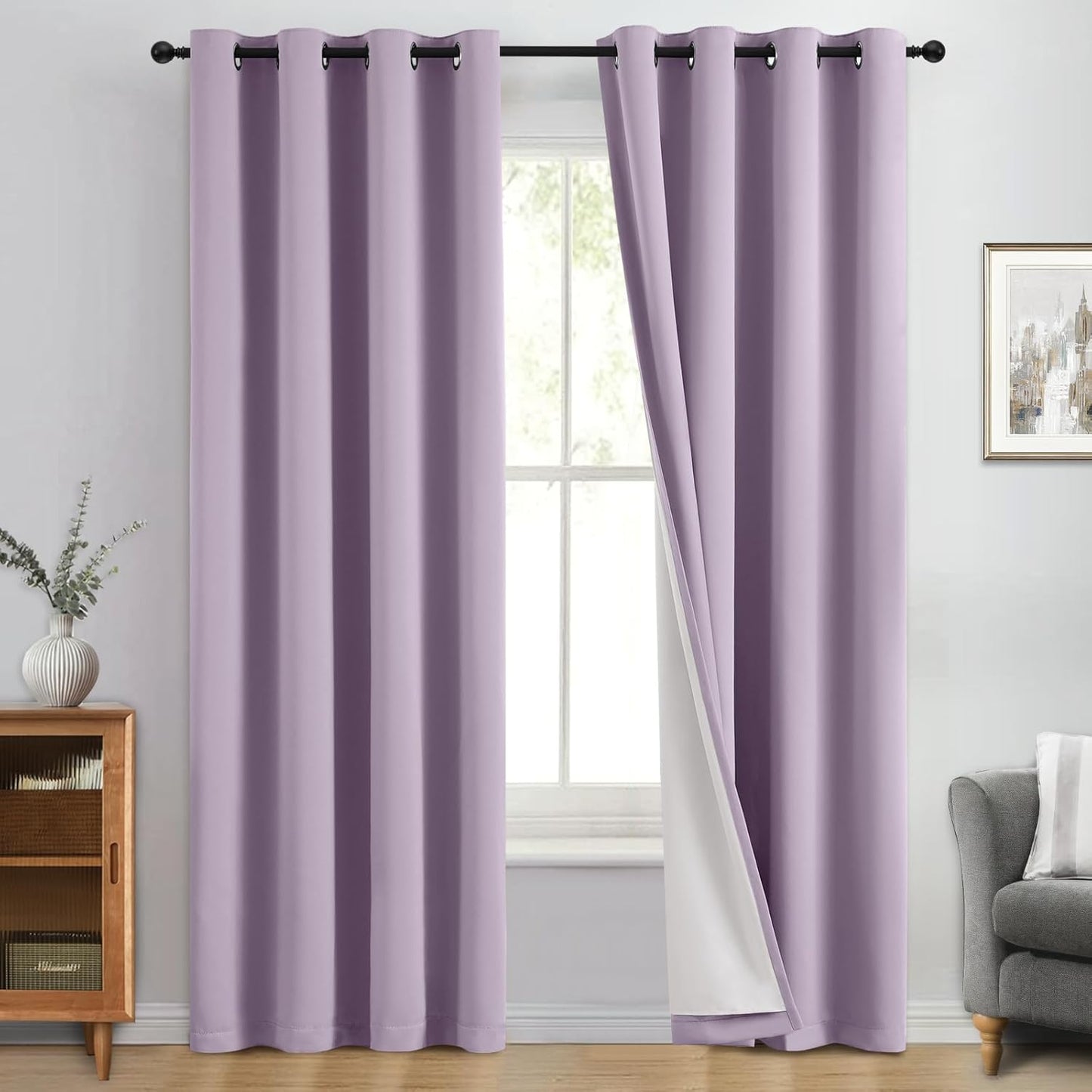 Yakamok 100% Blackout Curtain Panels for Nursery and Home