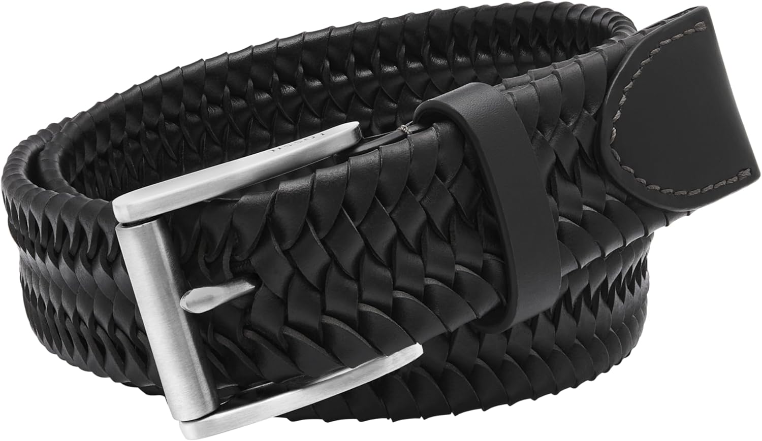 Fossil Men's Leather Belt: Stylish Black Accessory for Every Occasion