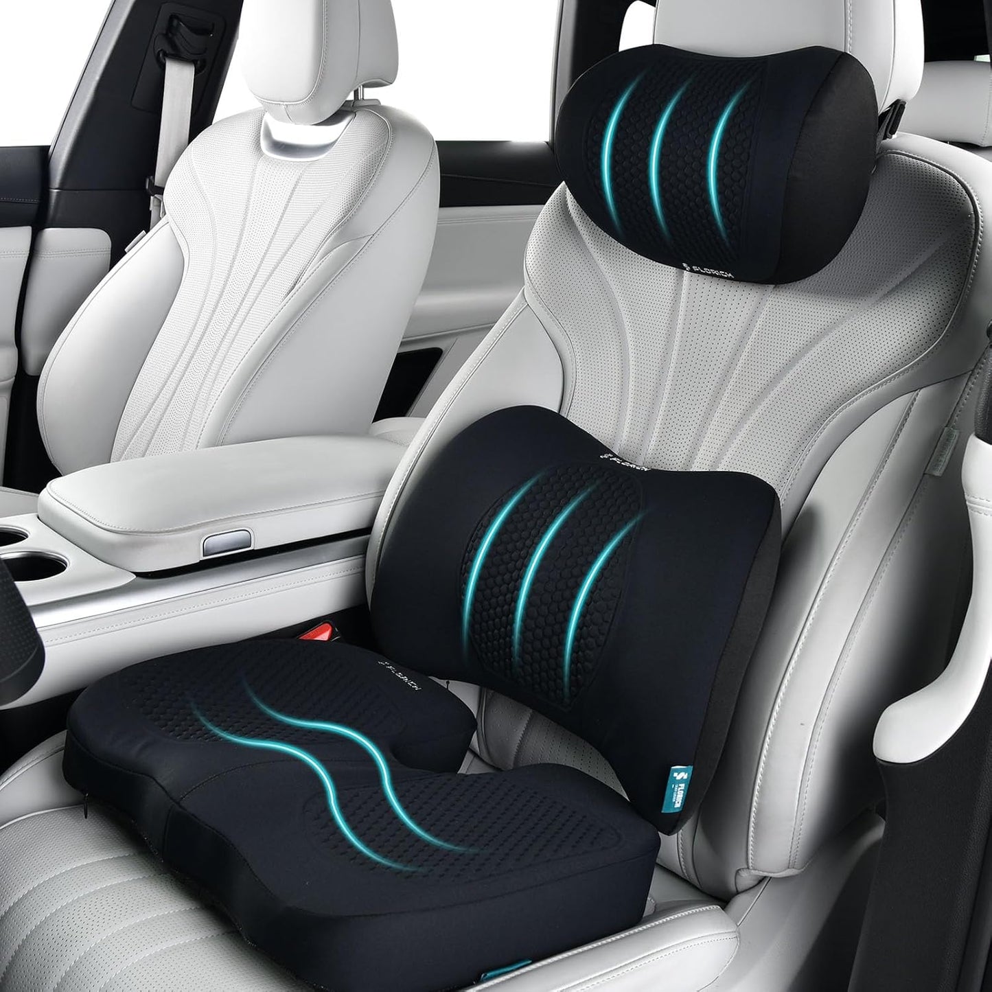 FLORICH 3 PCS Seat Cushion Set for Car and Office Comfort
