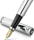 BEILUNER Silver Fountain Pen - Luxury 24K Gilded Nib