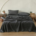 100% Pure Linen Sheet Set Queen Size - Washed Breathable Farmhouse