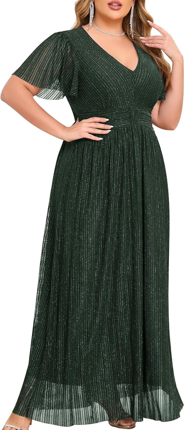 ZOMVA Plus Size Maxi Formal Dress for Elegant Evening Events