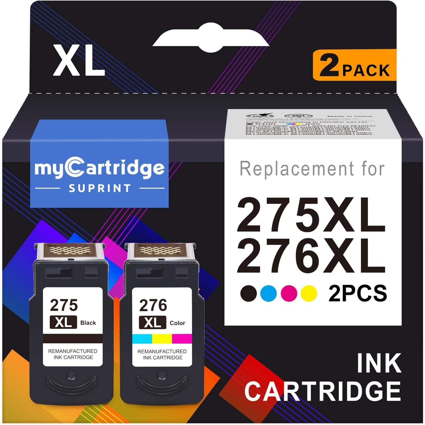 PG-275 XL/CL-276 XL Ink Replacement for Canon Printers