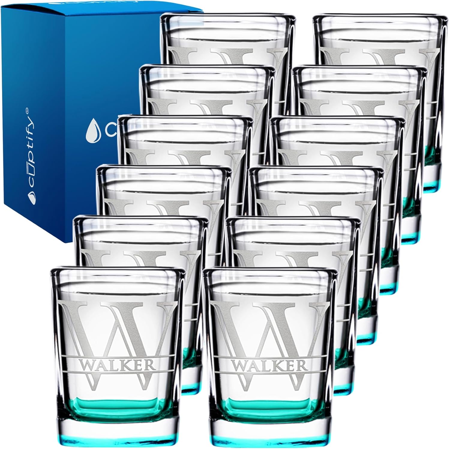 Personalized Square Shot Glasses Set of 12 for Unique Gifts