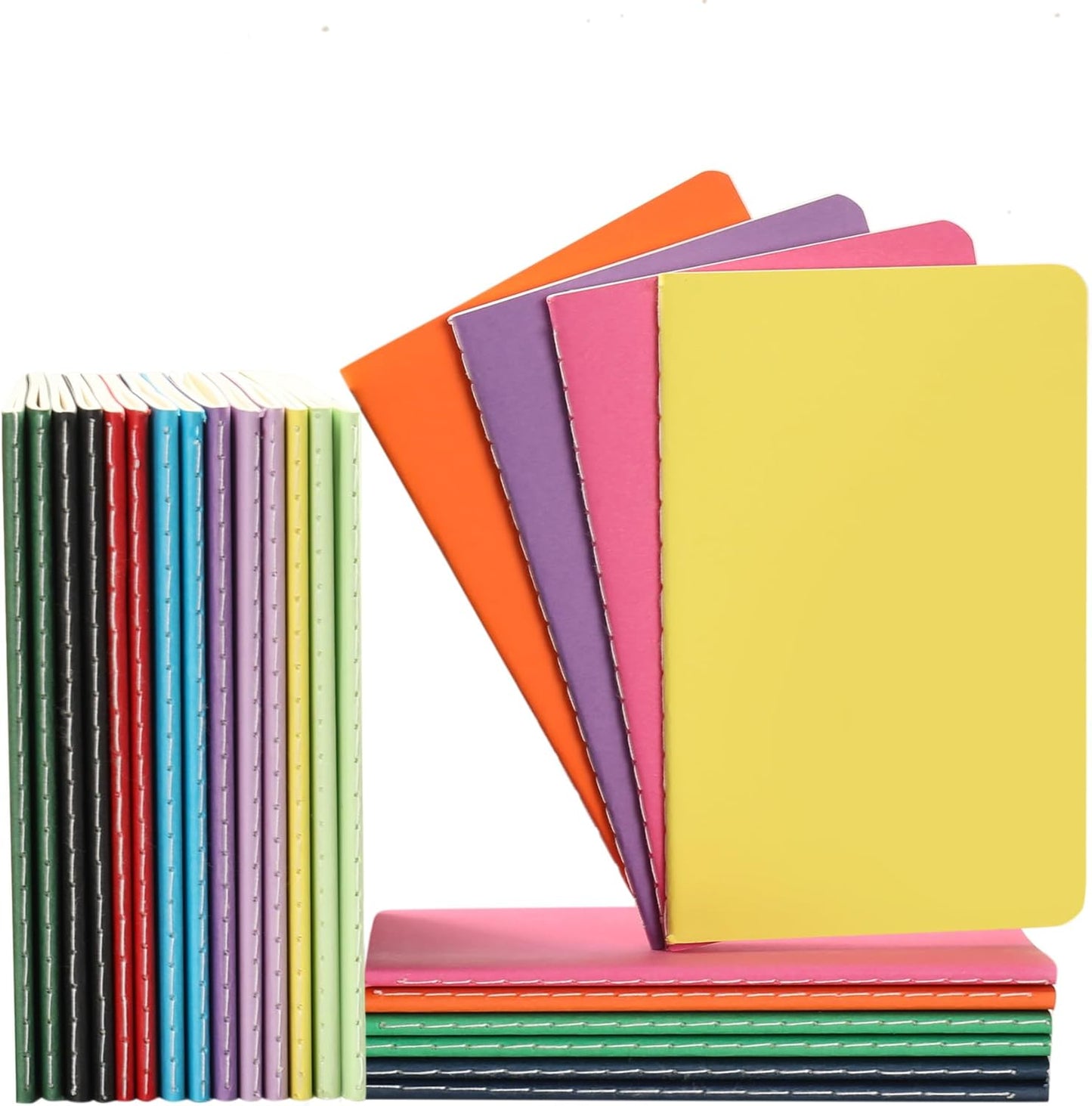 Pocket-Sized Mini Blank Journals Set - Thick Paper, Multi Cover, A6 - Labkiss