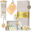 32 in Tranquil Pearl Memorial Wind Chimes - Soothing Sympathy Gift