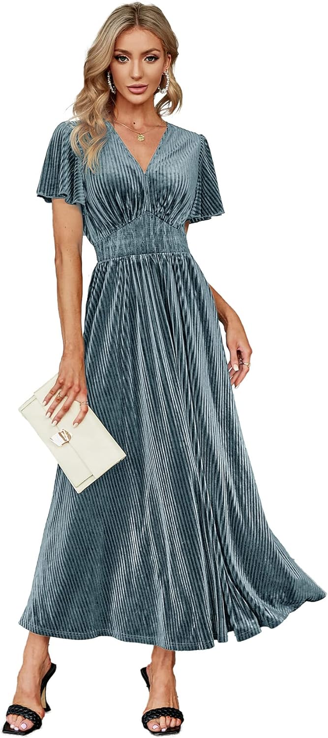 Elegant Velvet Maxi Dress for Women - Perfect for Any Occasion