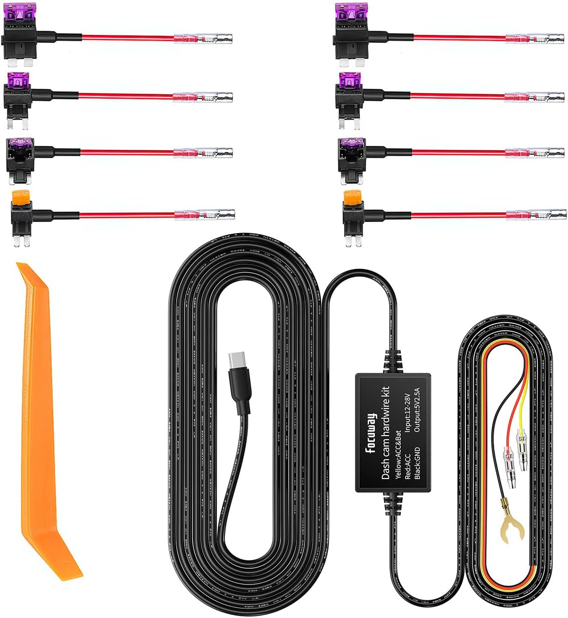 Enhance Dash Cam Performance with 4m Power Cable Kit