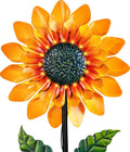 Sunflower Solar Wind Spinner 52 in Metal Wind Sculpture - Solar LED