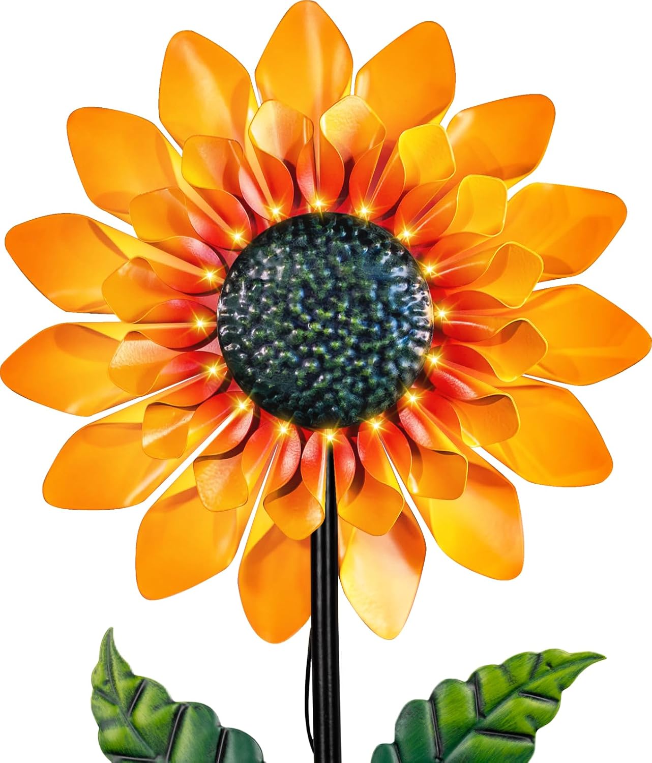 Sunflower Solar Wind Spinner for Outdoor Lawn & Garden Decor
