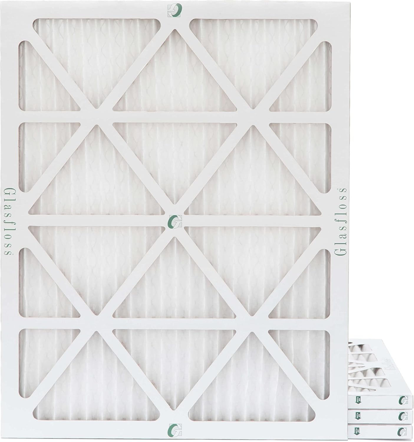 Glasfloss ZL MERV 10 Air Filters for AC and Furnace - 4 Pack