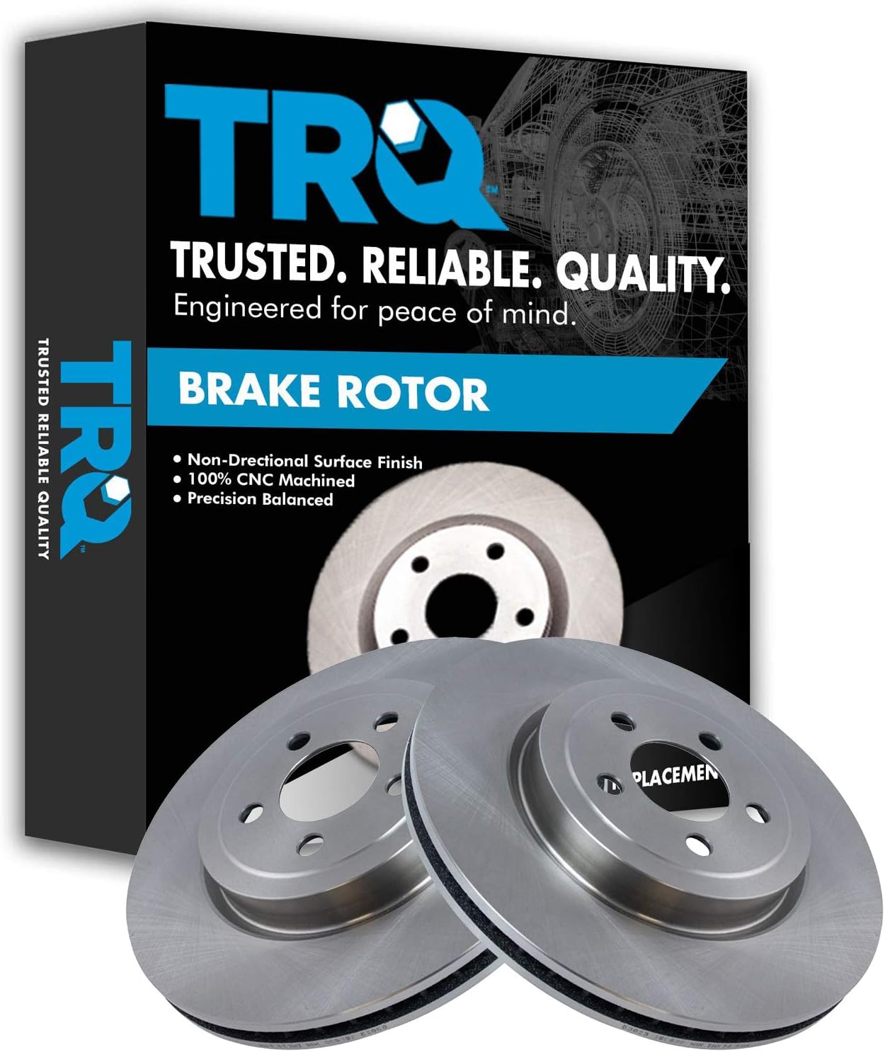 TRQ Front Brake Rotors Set for Chrysler 300 and Dodge Models