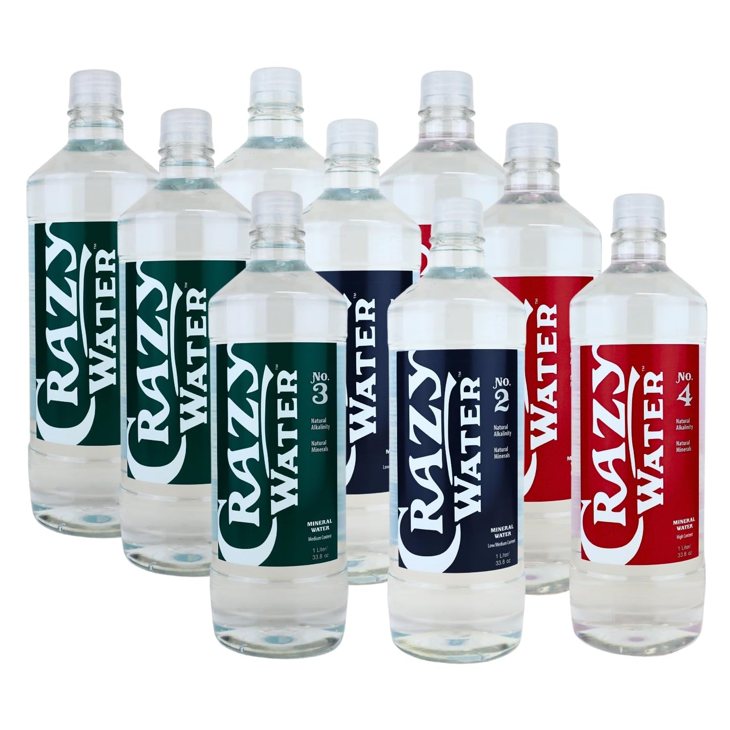Crazy Water Variety Pack of 9 Bottles for Refreshing Hydration
