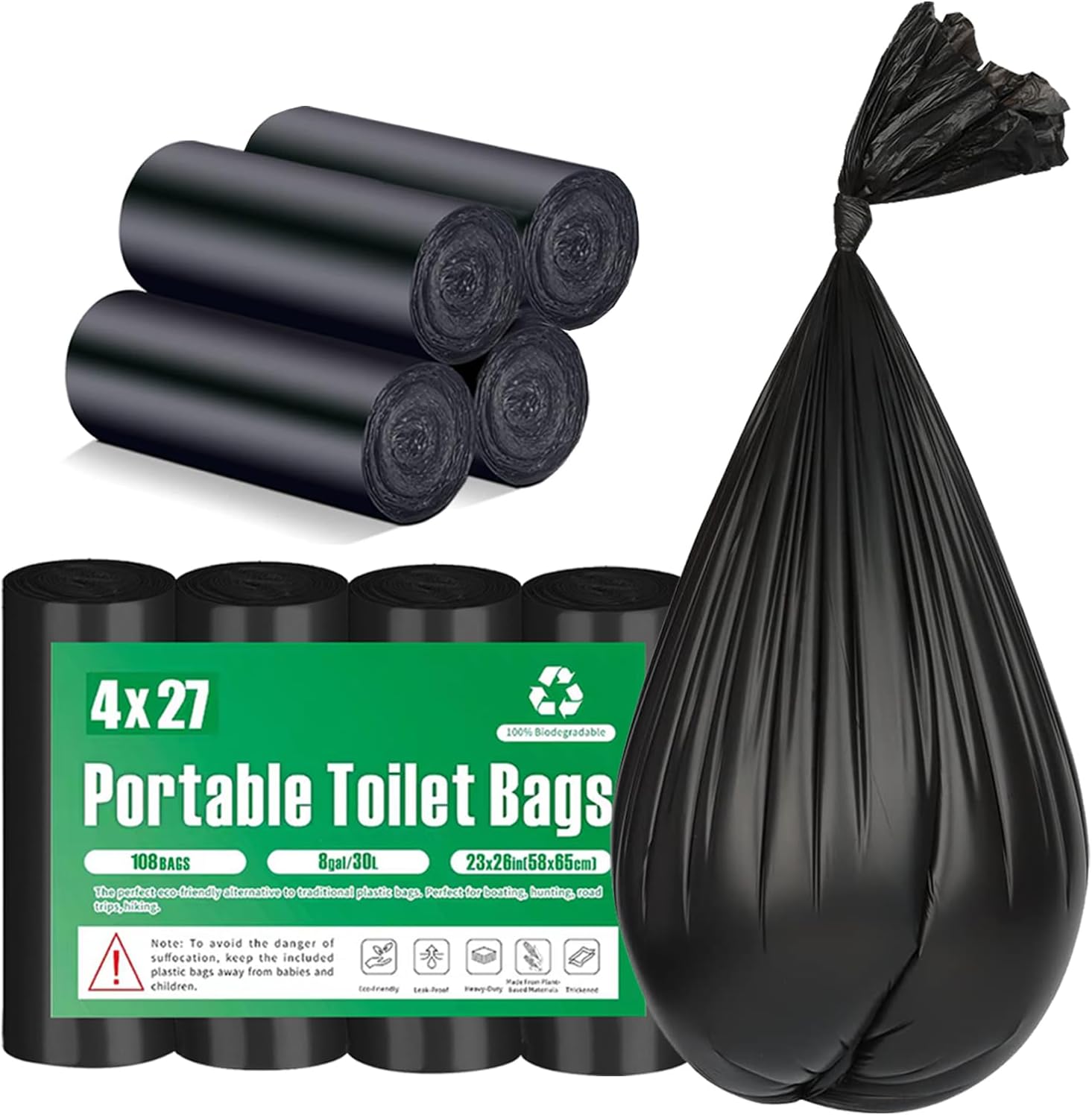 Biodegradable Camping Toilet Bags - Tidy Waste Disposal!