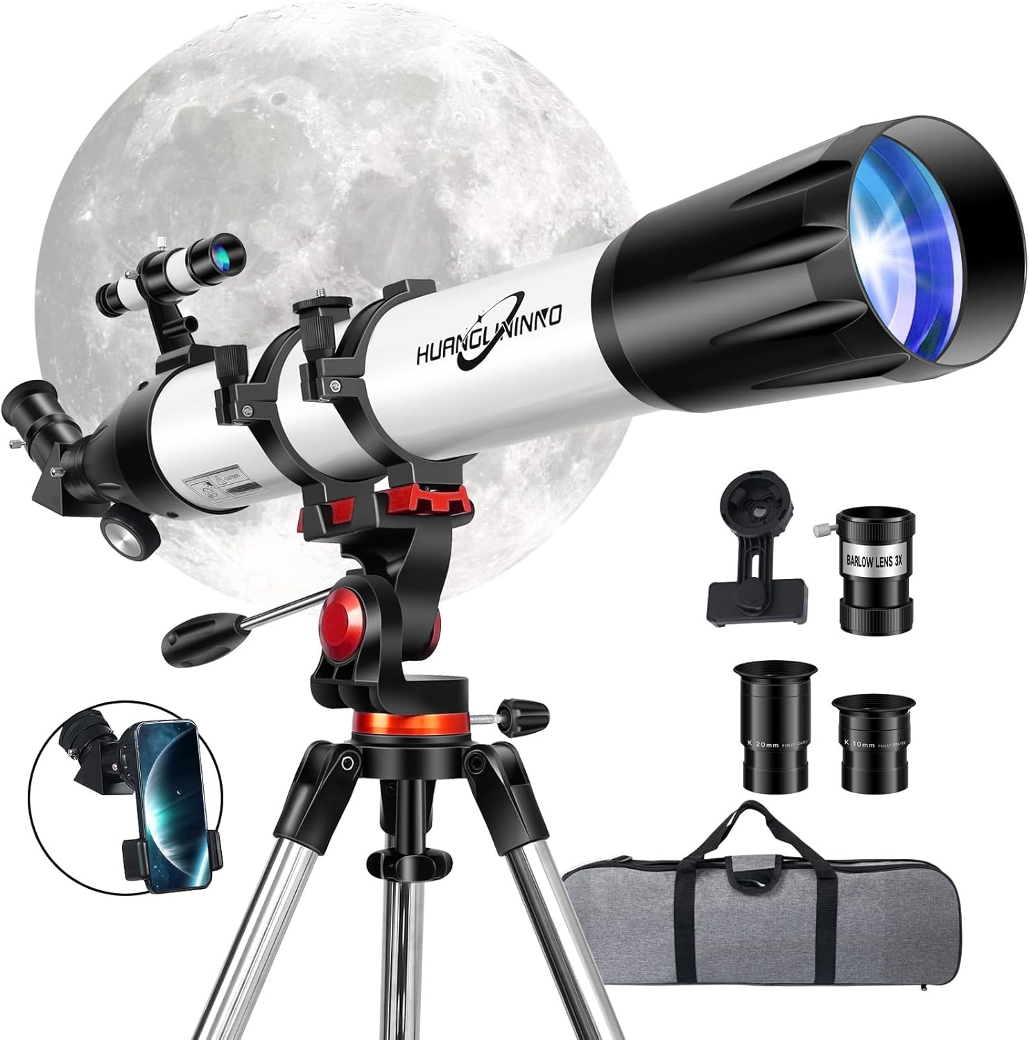 High Powered 90mm Aperture Telescope for Adults and Kids