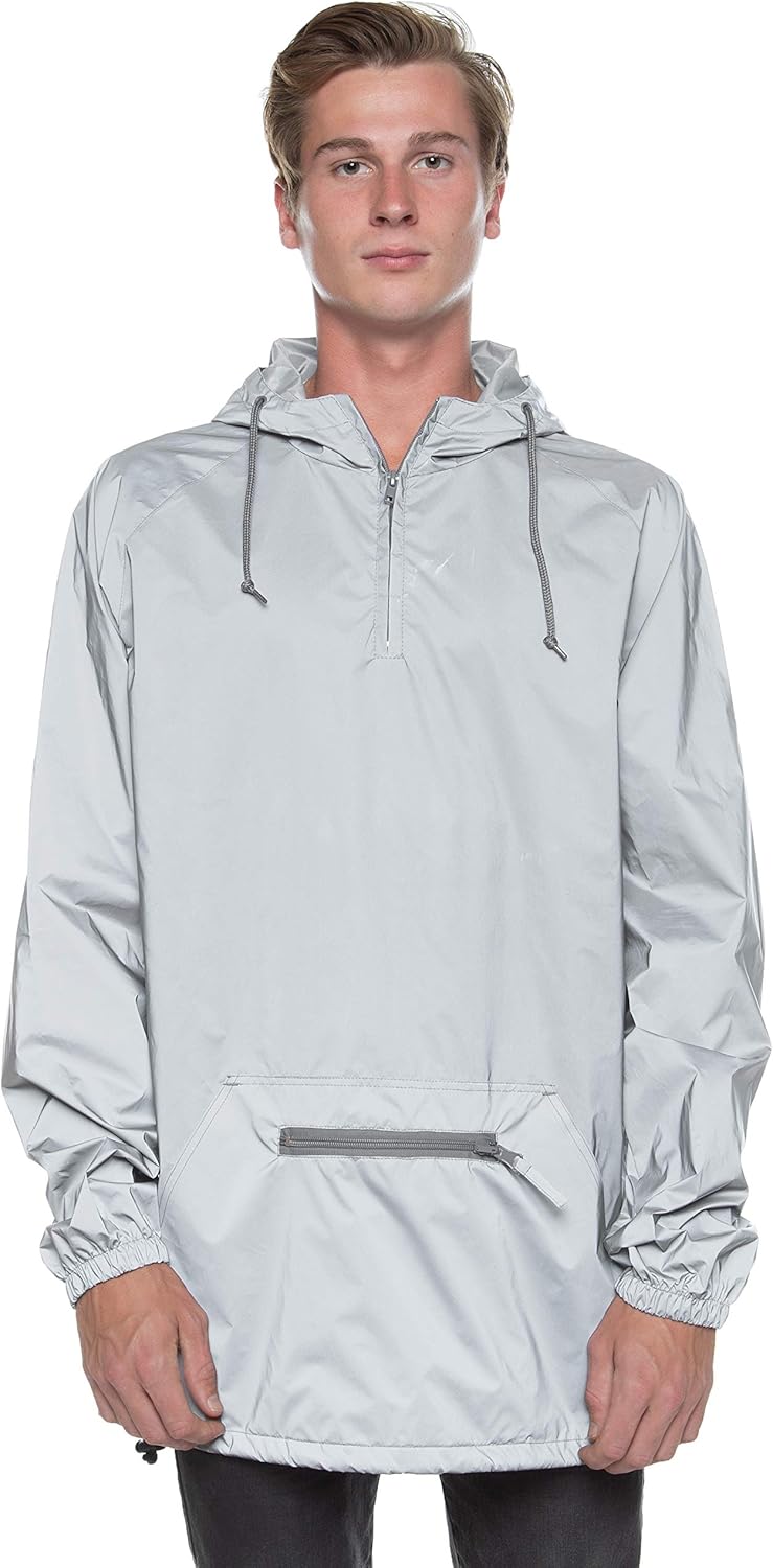 Reflective Water-Resistant Anorak - Lightweight Rain Jacket
