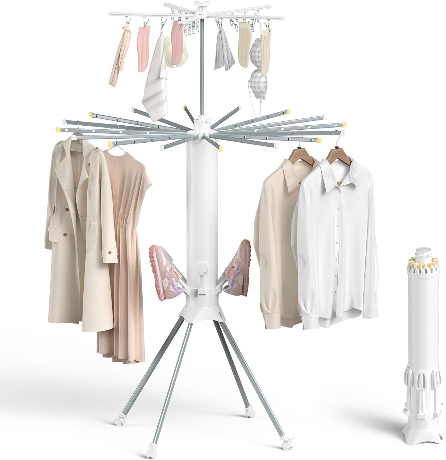 Foldable 3-Tier Drying Rack - Portable & Efficient!