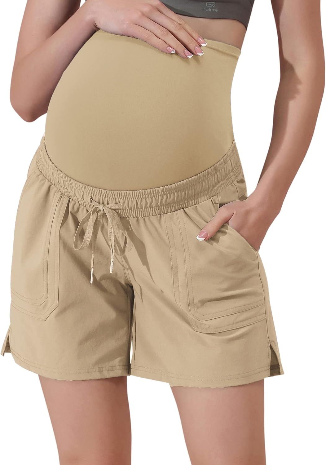 Maacie Maternity Hiking Shorts Quick Dry Waterproof 5in Workout