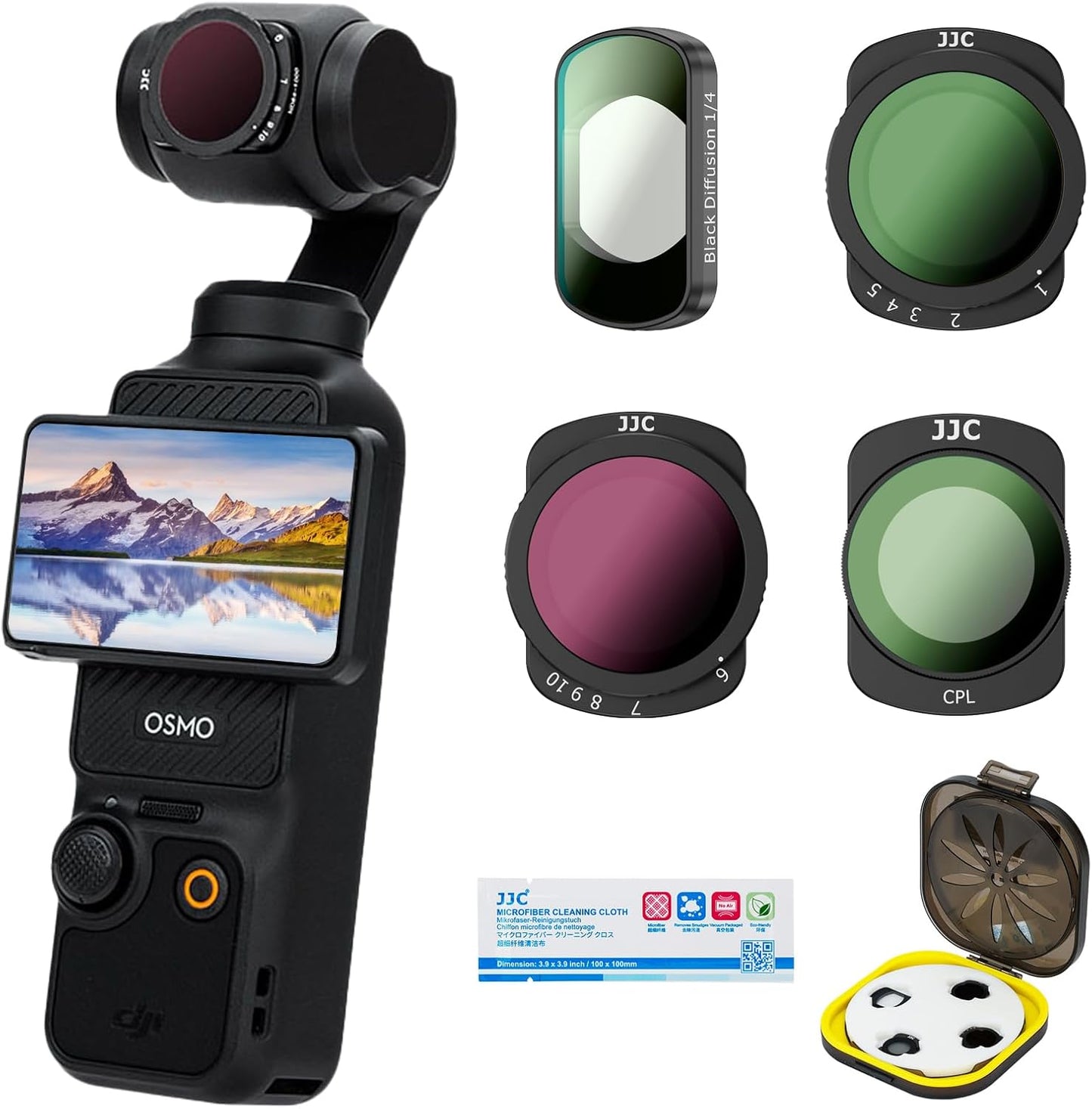 JJC Magnetic CPL & ND Filter Kit for DJI OSMO Pocket 3