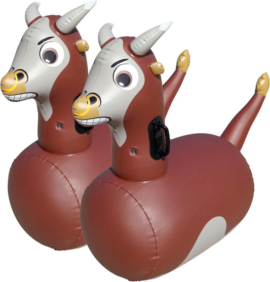 Hearthsong Hop N Go Inflatable Bull Riding Bouncy Toys for Kids
