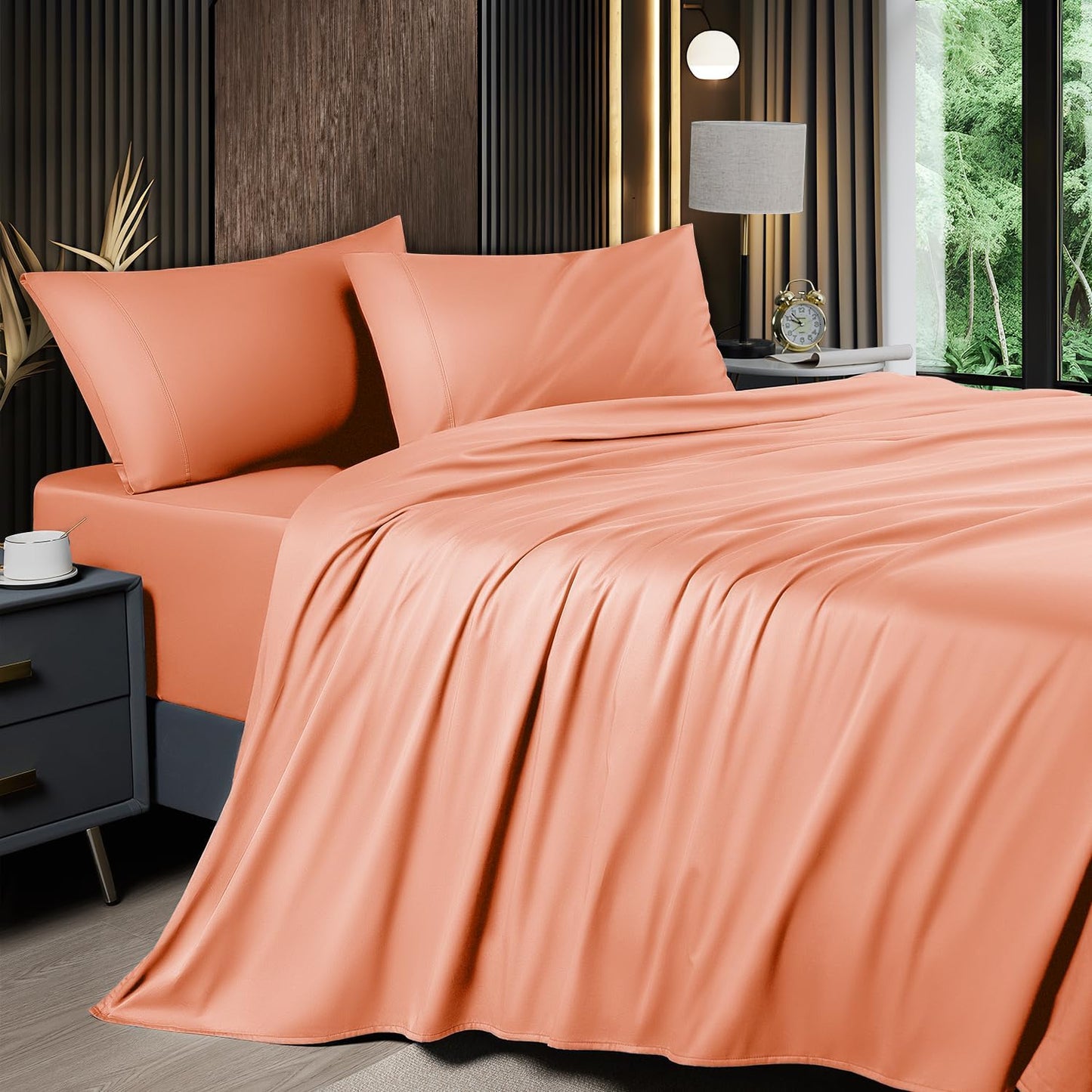 Shilucheng 4 Piece Queen Sheet Sets for Ultimate Comfort